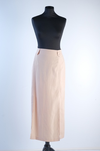 [OP02896] Falda recta larga amarillo palo