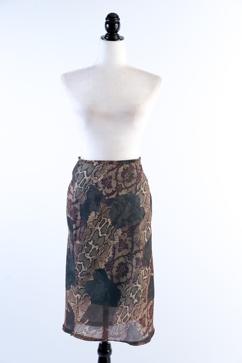 [OP01235] Falda recta estampado serpiente
