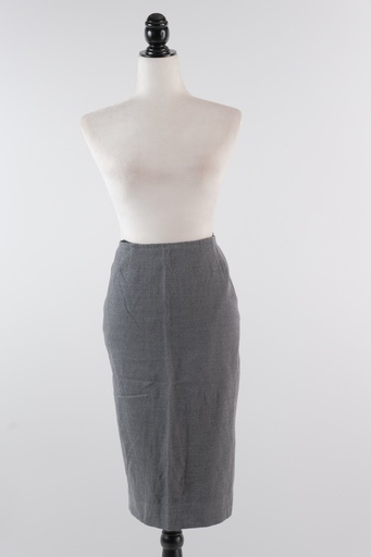 [OP02804] Falda recta gris jaspeado