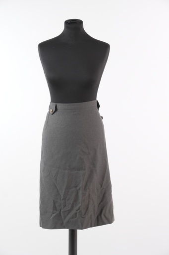 [OP02795] Falda recta gris oscuro