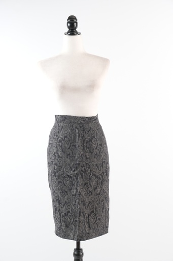 [OP02799] Falda recta paño gris cachemir