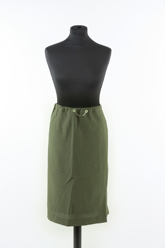 [OP02815] Falda recta verde cintura elástica