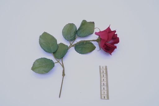 [OP00522] Flor, rosa roja (tono bermellón)