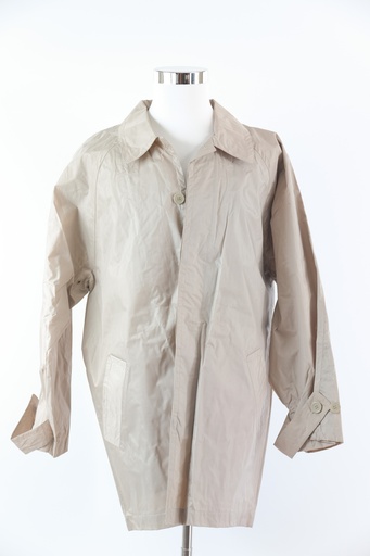 [OP02638] Gabardina corta tipo chubasquero beige