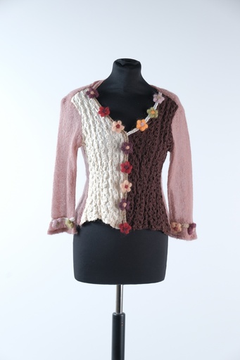 [OP02972] Jersey M lana tricolor con flores