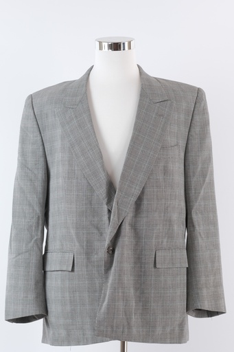 [OP02631] Americana cuadros gris claro rayo azul