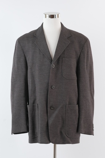 [OP02610] Americana de punto gris jaspeada