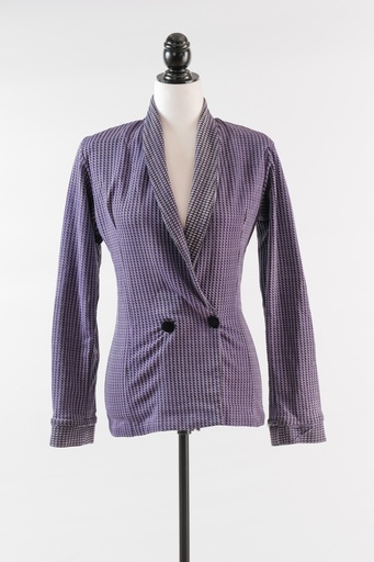 [OP01548] Americana entallada pata de gallo negro y morado