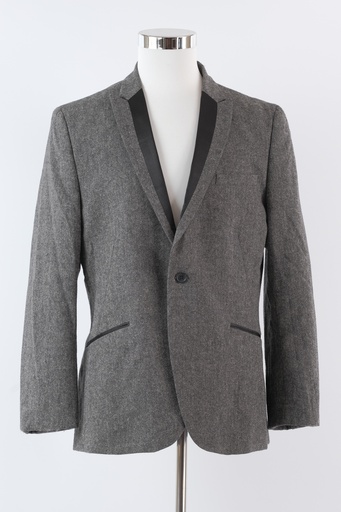 [OP02612] Americana gris claro solapa bicolor