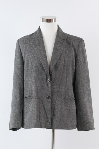 [OP02616] Americana paño jaspeado gris