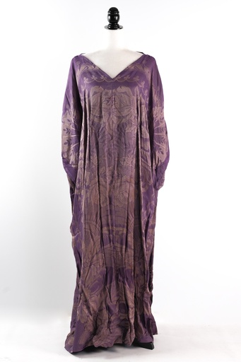 [OP00953] Vestido tipo túnica tejido colcha antigua morado y granate