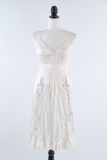 [OP02166] Vestido tirantes tipo lencero seda