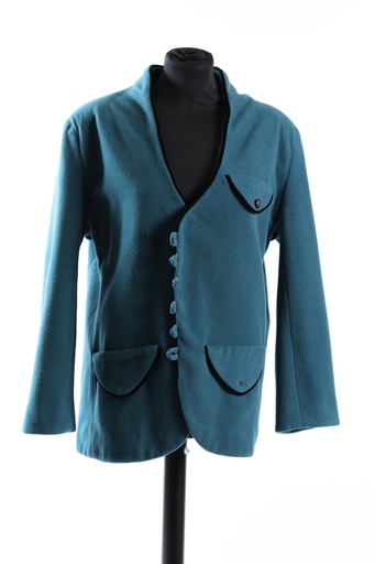 [OP03406] Chaqueta de paño verde sin solapa  opo11