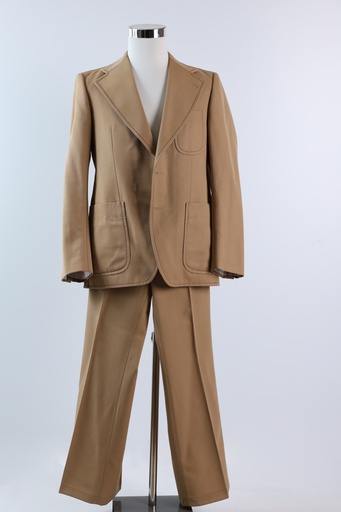 [OP03477] Traje años 70 prespunte marrón