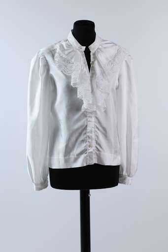 [OP03480] Camisa cuello Mao chorreras encaje pecho