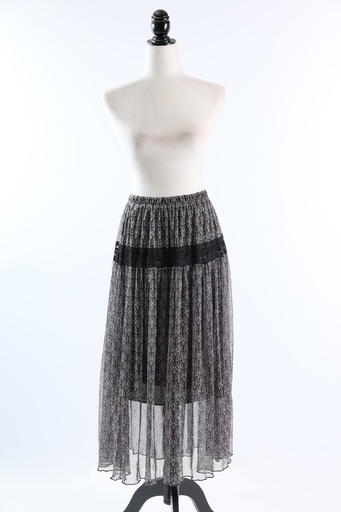 [OP03540] Falda de gasa vuelo midi estampada