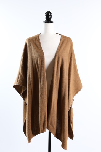 [OP03561] Poncho de punto marrón