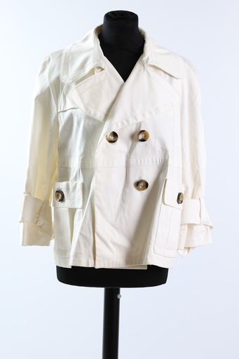 [OP03567] Chaqueta cruda tipo gabardina corta