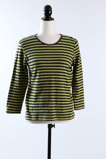 [OP03573] Jersey de punto rayas cuello a la caja