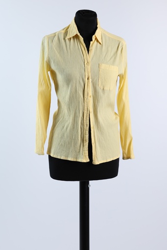 [OP03609] Camisa M amarilla bolsillo plastrón izquierdo