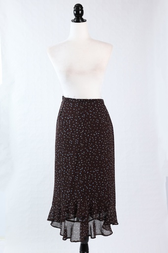[OP03688] Falda recta marrón oscuro