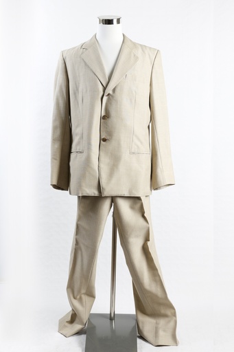 [OP03765] Traje beige tejido rústico