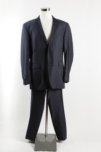 [OP03772] Traje azul marino raya diplomática