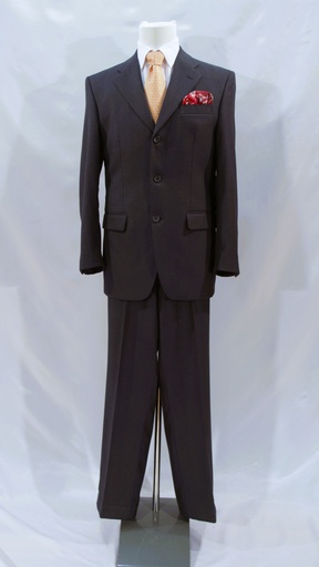 [OP03790] Traje azul marino pañuelo granate flores