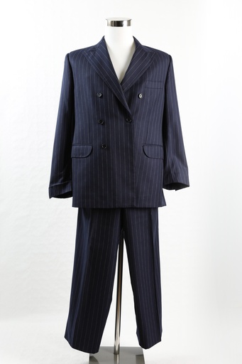 [OP03796] Traje azul marino raya blanco