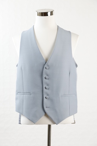 [OP03983] Chaleco de vestir azul claro, espalda beige