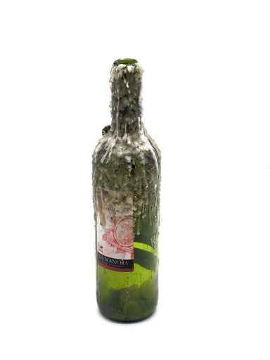 [OP04033] Botella usada como candelero