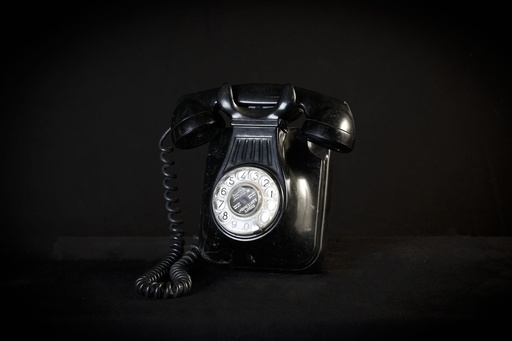 [OP04056] Teléfono de pared negro