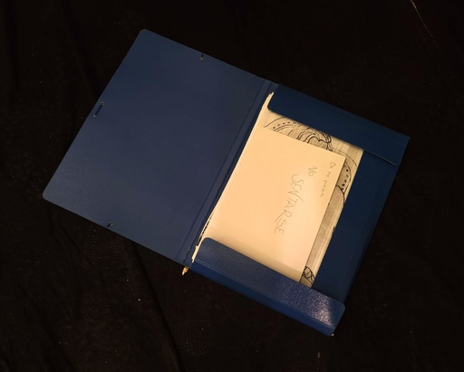 [OP04097] Carpeta grande azul con fotos de solistas y carteleria
