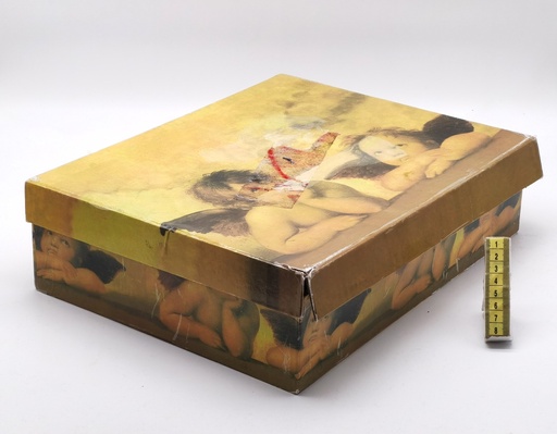 [OP04102] Caja de regalo rectangular con ilustración de querubines