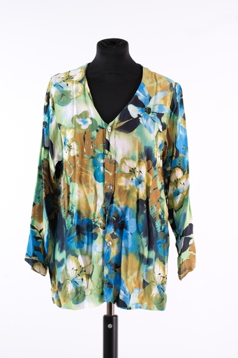 [OP01052] Blusa de flores azul y verde