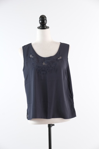 [OP02871] Blusa azul marino de tirante ancho