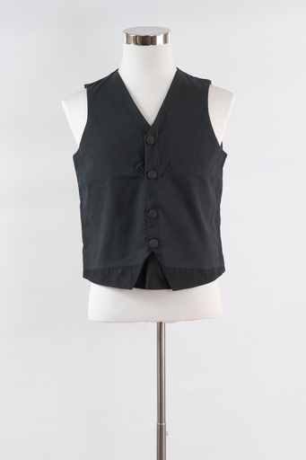 [OP04174] Chaleco negro botones forrados