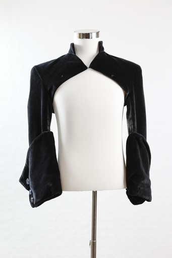 [OP04262] Chaqueta terciopelo corta negra (D.G.)