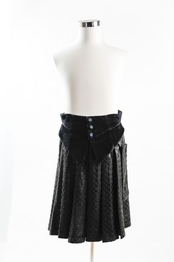 [OP04266] Falda de tablas polipiel negro (D.G.) (copia)
