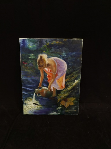 [OP04267] Lienzo pintado mujer en el rio