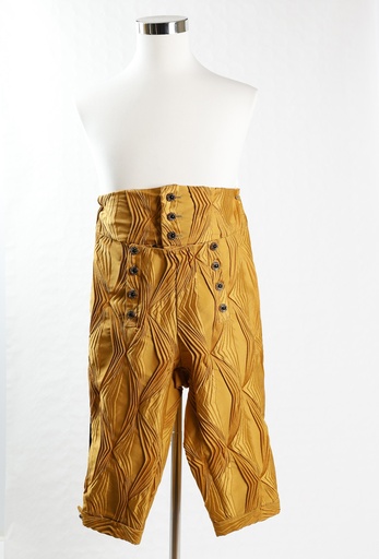 [OP04306] Pantalón época tejido brocado color mostaza (D.Ottavio)