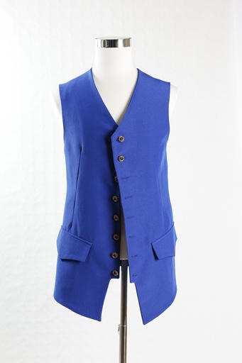 [OP04308] Chaleco azul largo botones dorados (D.Ottavio)