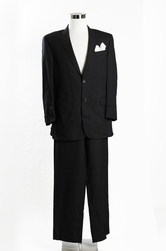 [OP04309] Conjunto chaqueta + pantalón negro raya diplomática