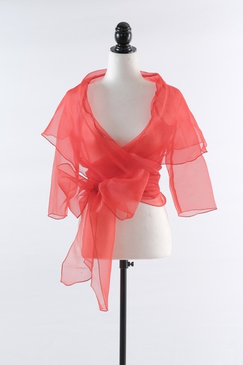 [OP01509] Bolero de organza rojo
