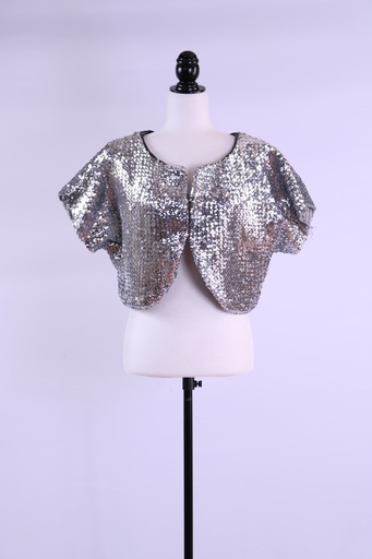 [OP01883] Bolero lentejuela plateada