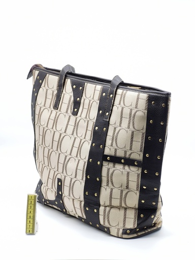 [OP03187] Bolso textil y piel sintética con tacchuelas