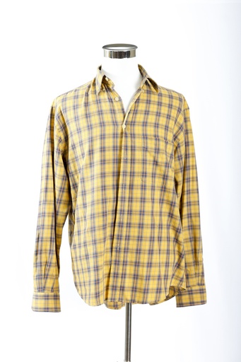 [OP04519] Camisa cuadros amarillo y negro