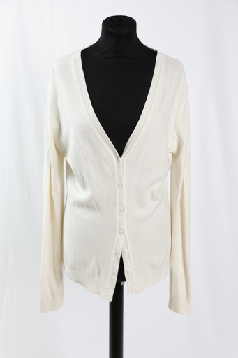 [OP04563] Chaqueta blanco punto fino
