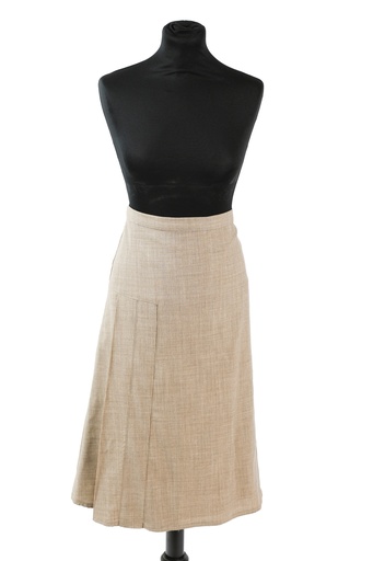 [OP04568] Falda marrón tablas