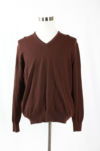 [OP04591] Jersey cuello pico granate punto